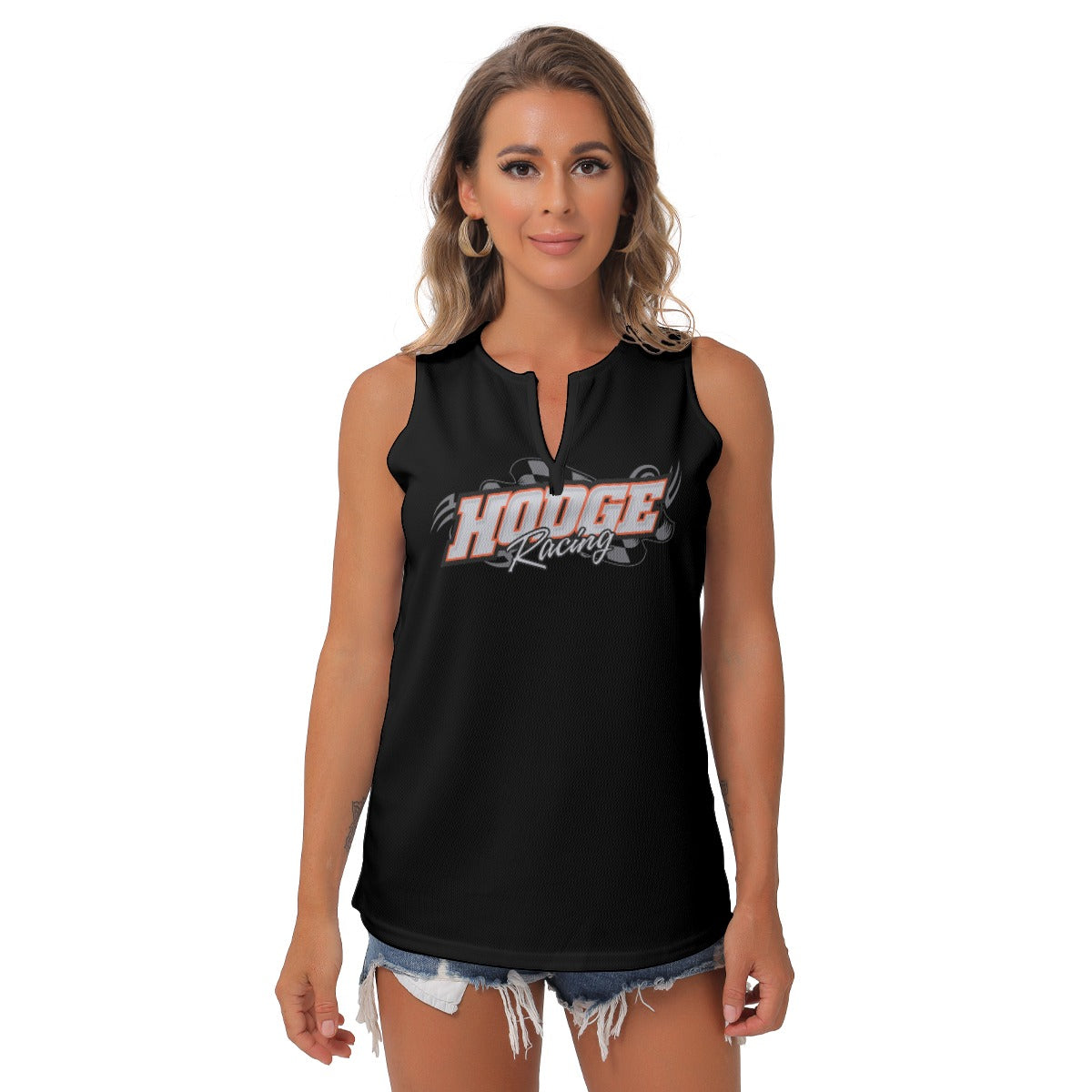 Cody Hotshoes Hodge Women's Sleeveless V-Neck Top