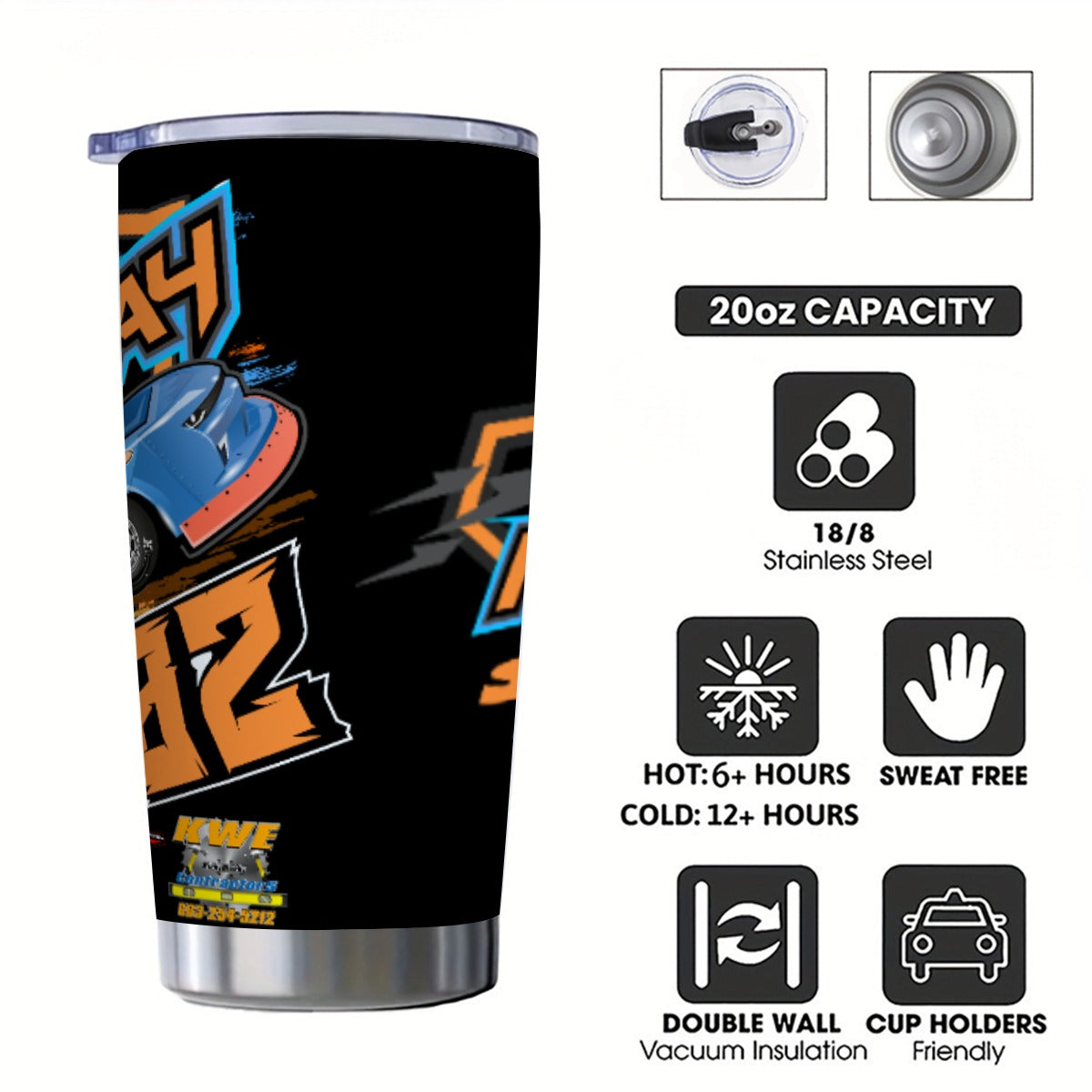Mike McClay 20OZ Tumbler With Sliding Lid