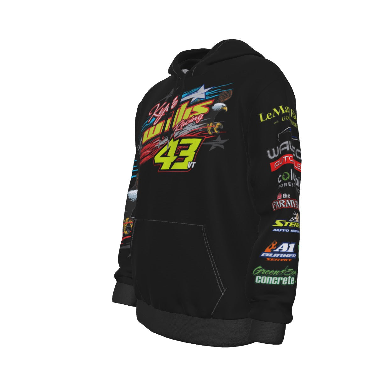 Kyle Willis All-Over Print Men's Fleece Lined Pullover Hoodie