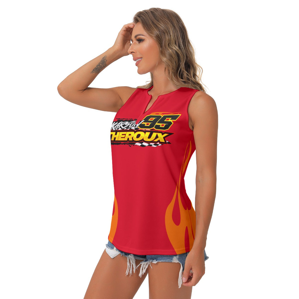 Karson Theroux Women's Sleeveless V-Neck Top
