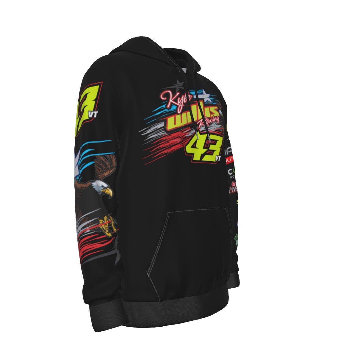 Kyle Willis All-Over Print Men's Fleece Lined Pullover Hoodie