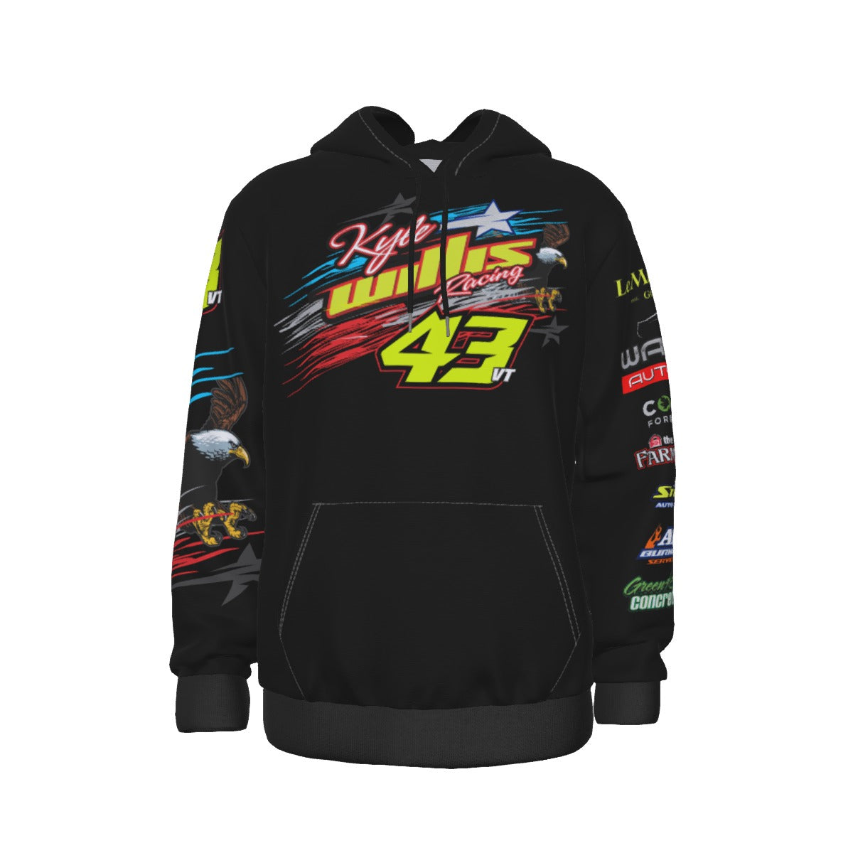 Kyle Willis All-Over Print Men's Fleece Lined Pullover Hoodie