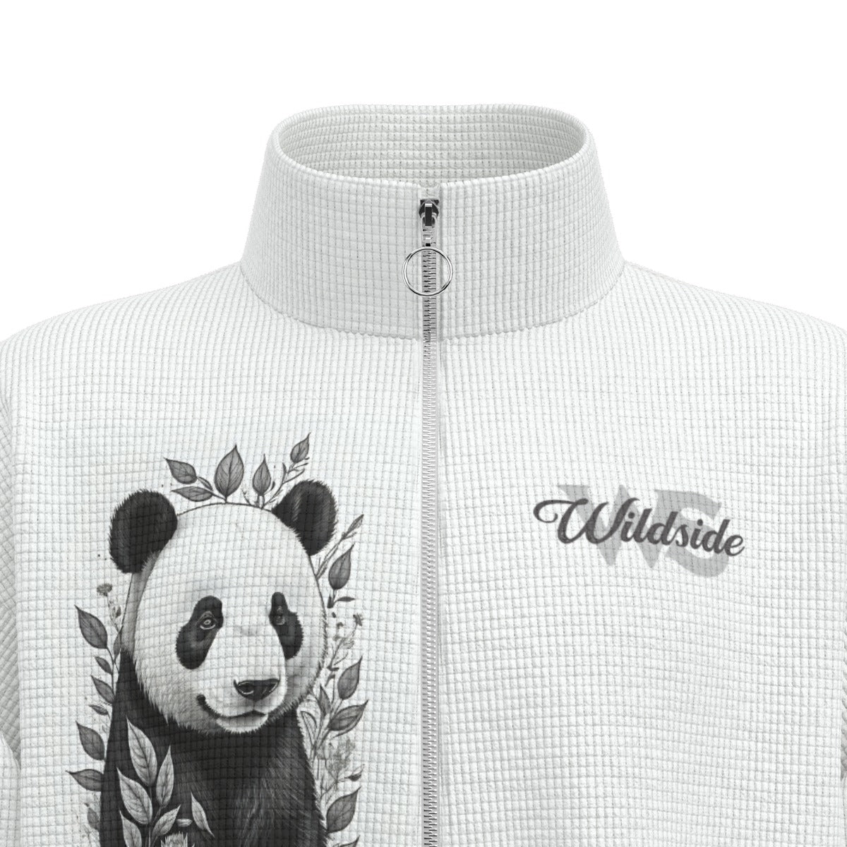 Panda Bear - Unisex Stand Collar Zipped Jacket