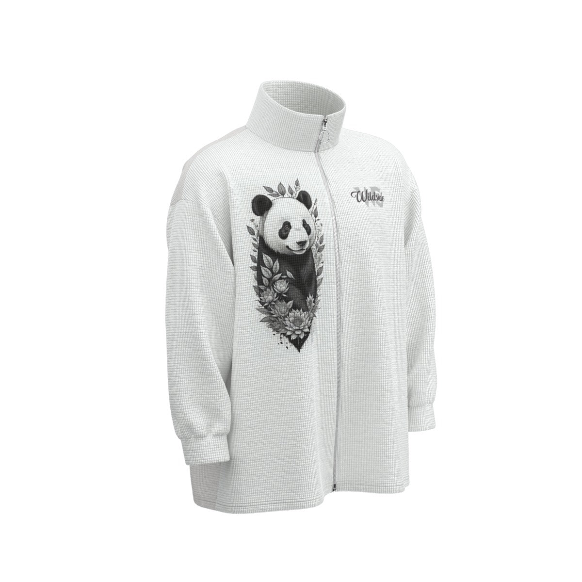 Panda Bear - Unisex Stand Collar Zipped Jacket
