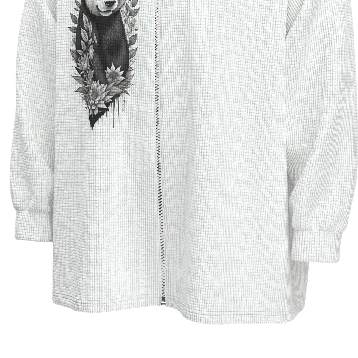 Panda Bear - Unisex Stand Collar Zipped Jacket