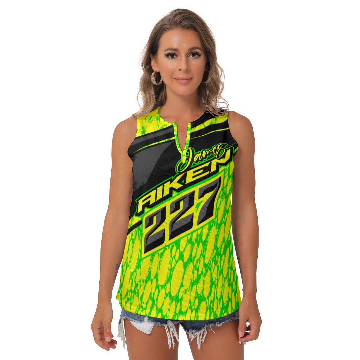 James Aiken Women's Sleeveless V-Neck Top