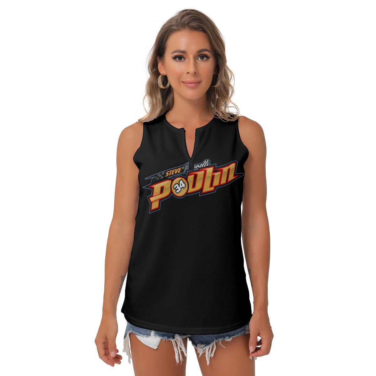 34 Poulin women's sleeveless tee