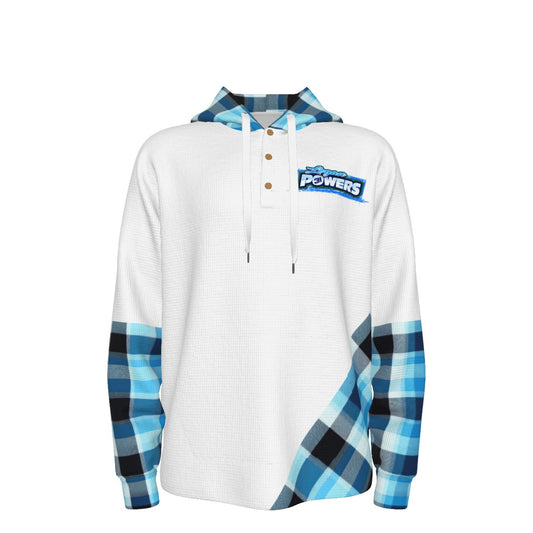 Logan Powers Plaid waffle weave hoodie