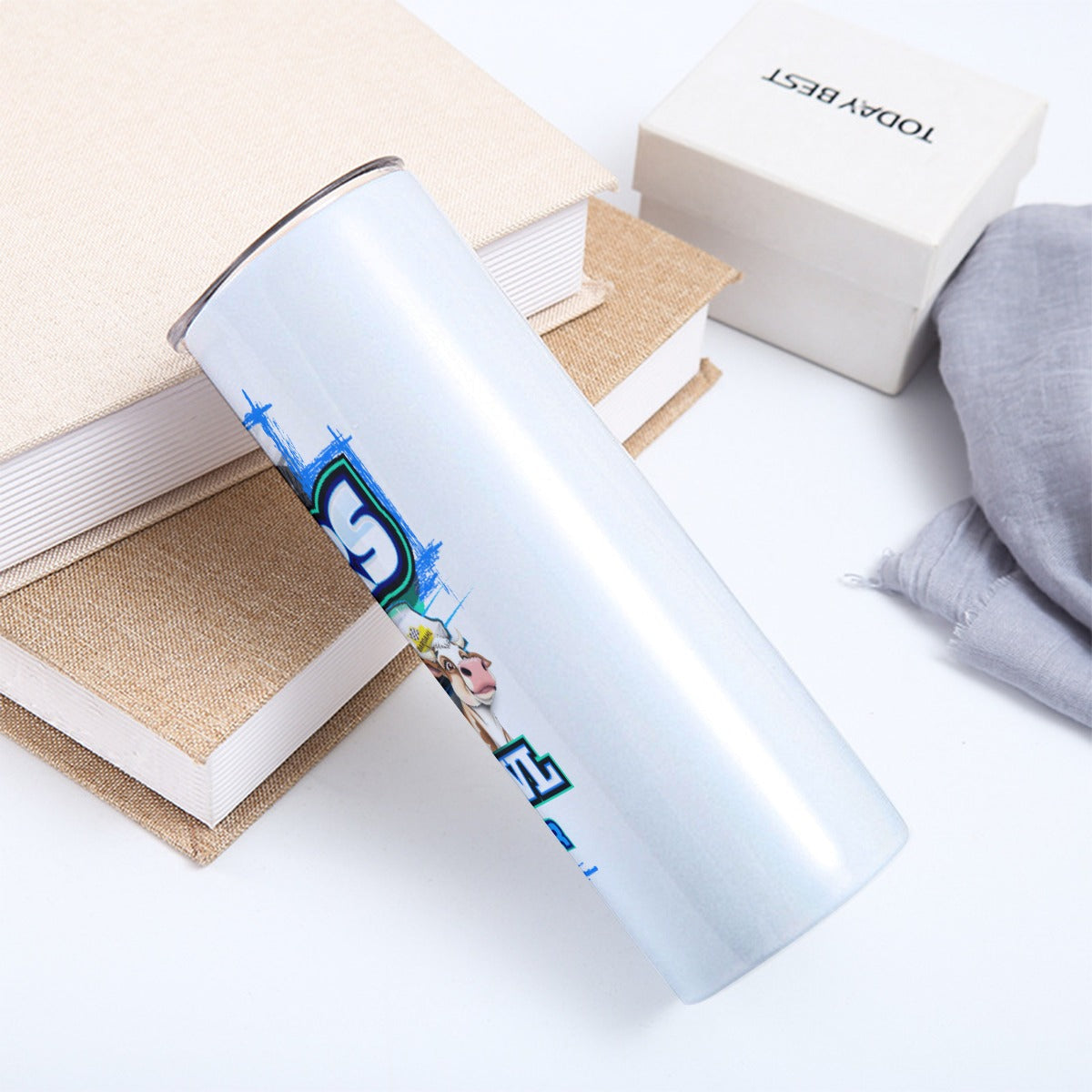 Logan powers Skinny Tumbler Stainless Steel with Lid 20OZ