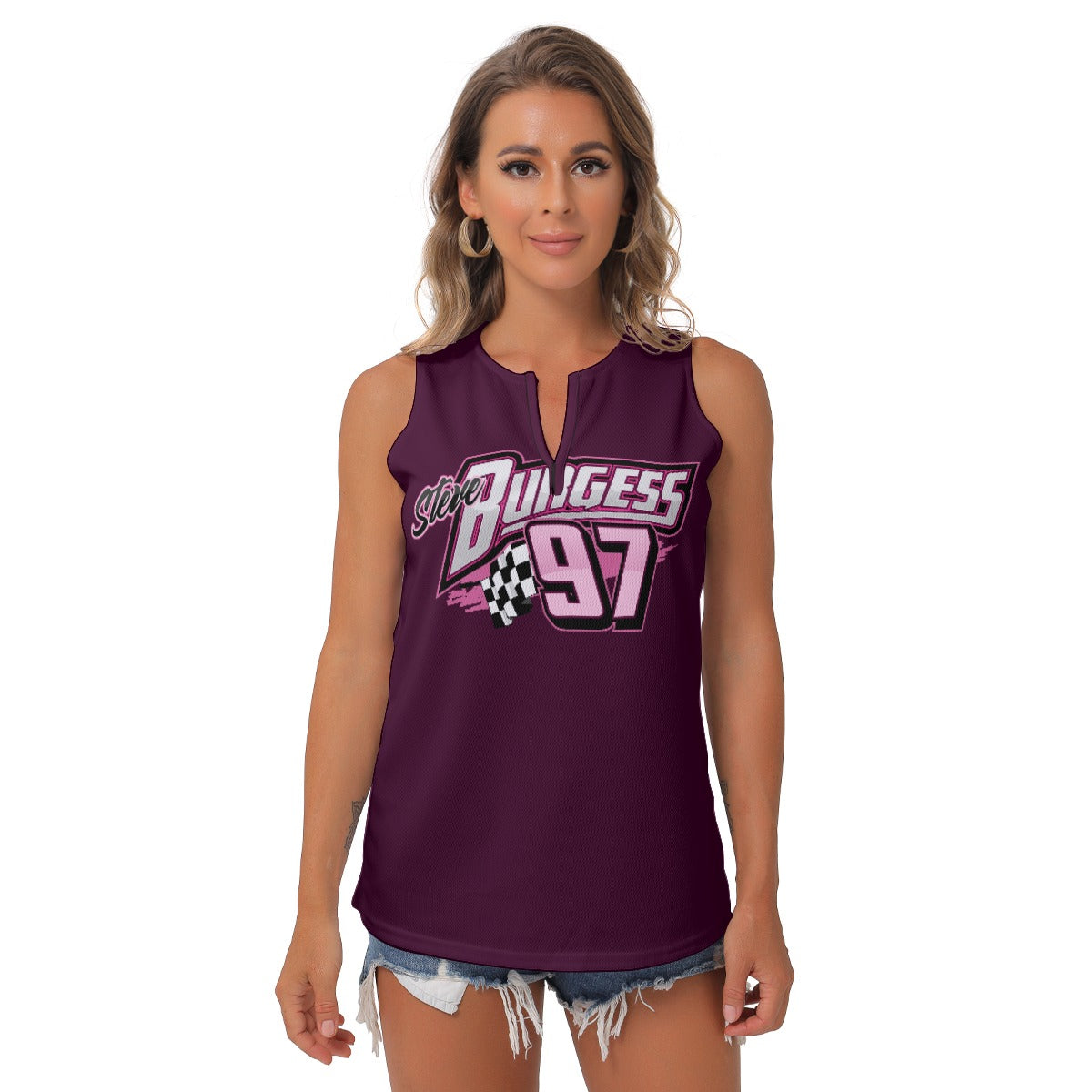Steve Burgess Women's Sleeveless V-Neck Top