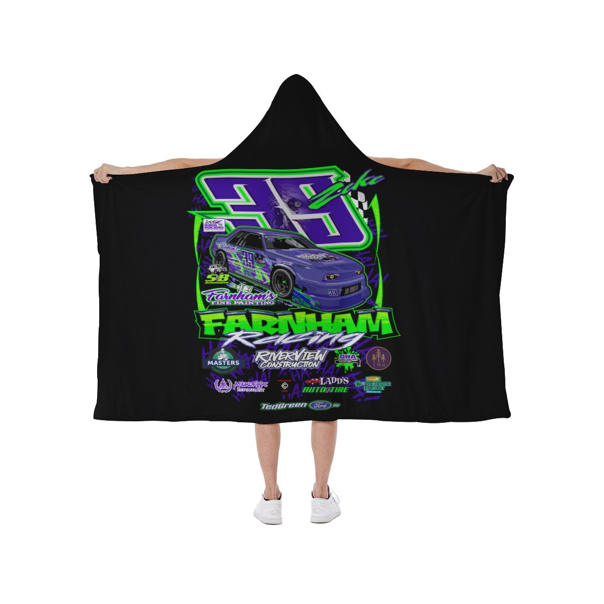 Derek Farnham Hooded blanket With Soft Fleece Lining