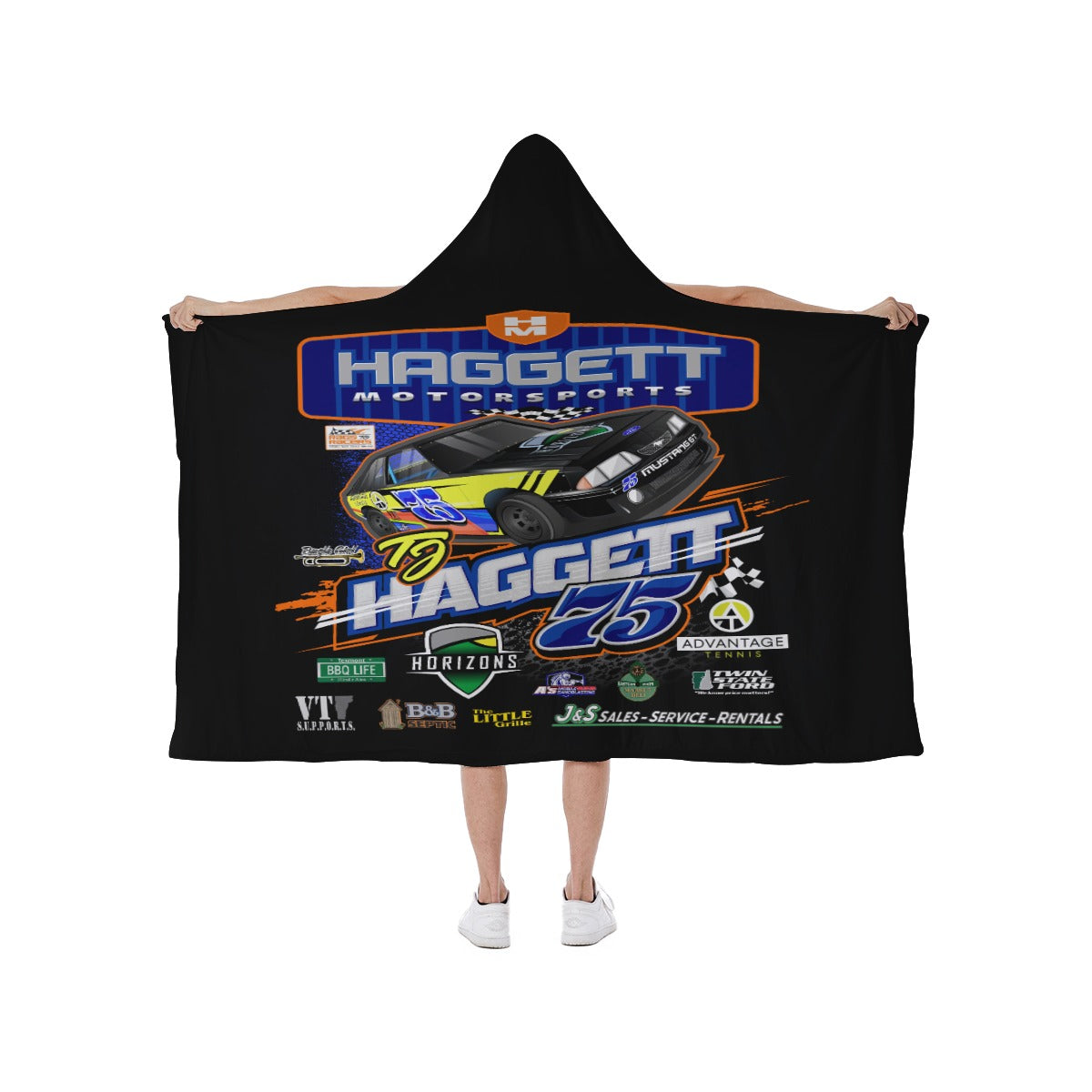 Haggett 2025 Hooded blanket With Soft Fleece Lining