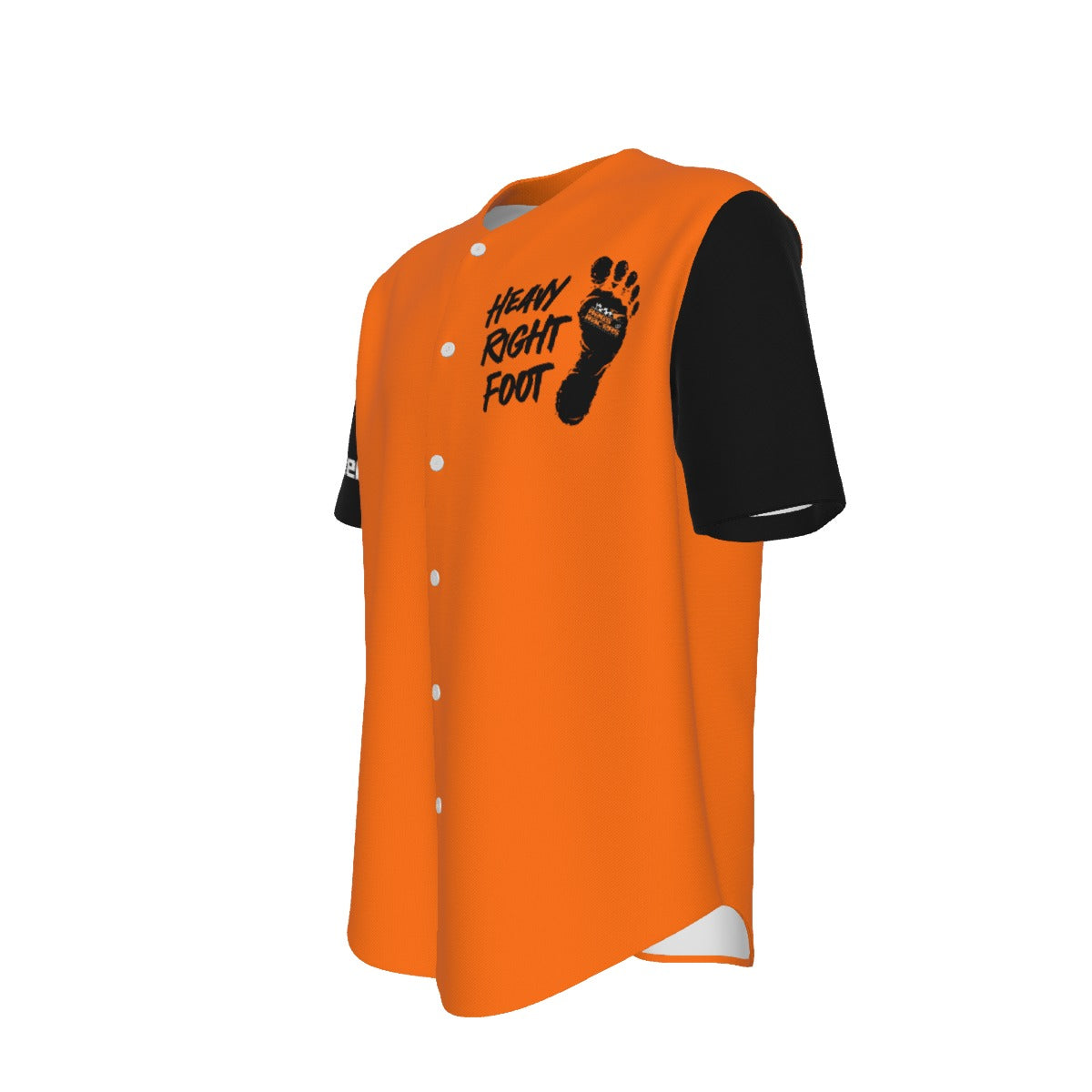 Heavy Right Foot Men's Short Sleeve Baseball Jersey