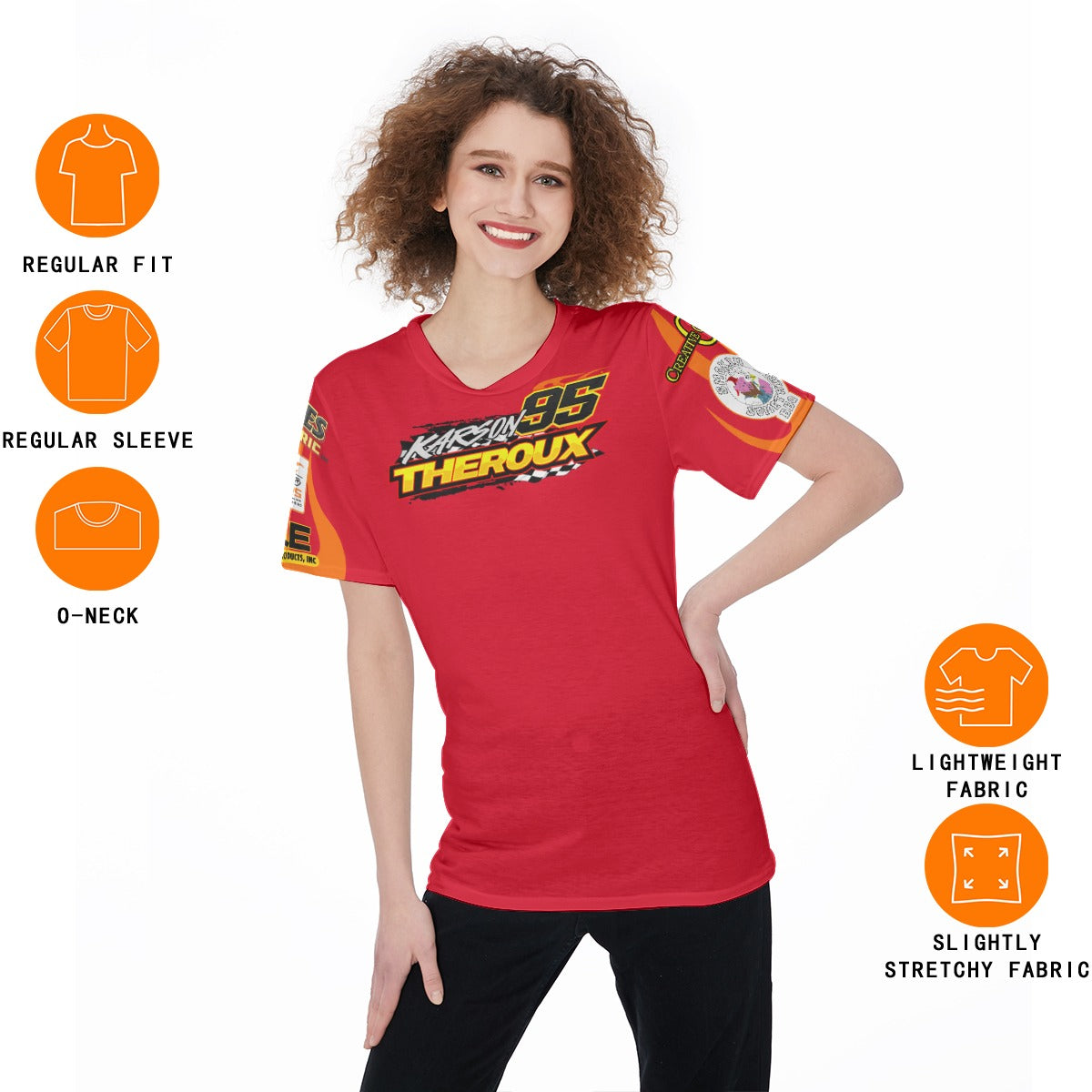 Karson Theroux Women's O-Neck T-Shirt|180 GSM Jersey