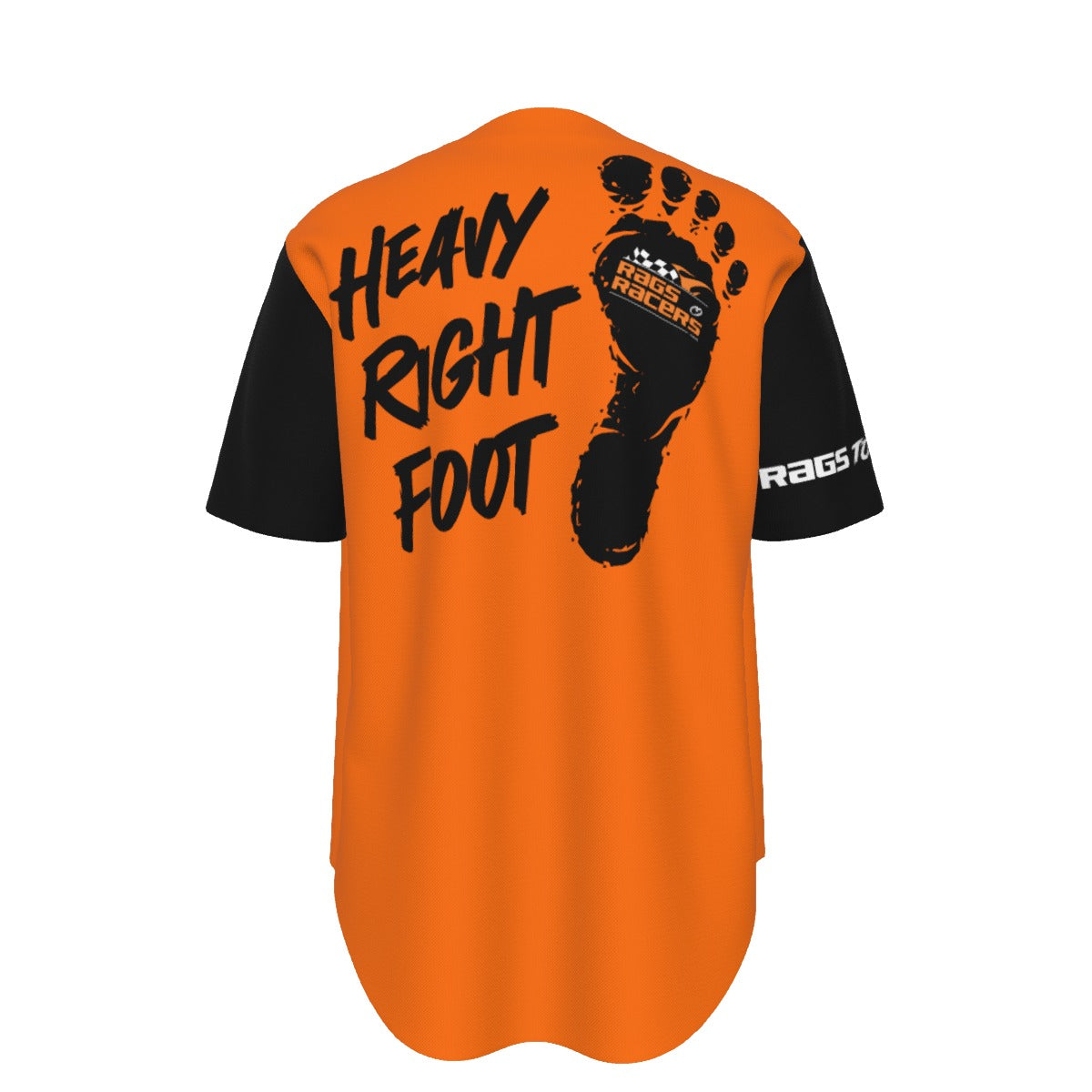Heavy Right Foot Men's Short Sleeve Baseball Jersey