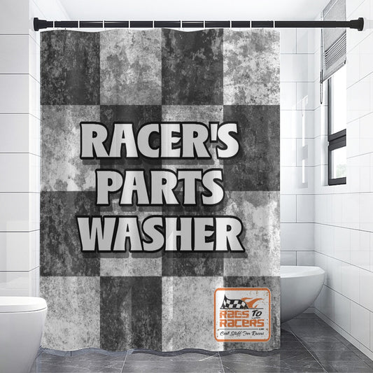 RACER'S PARTS WASHER SHOWER CURTAIN