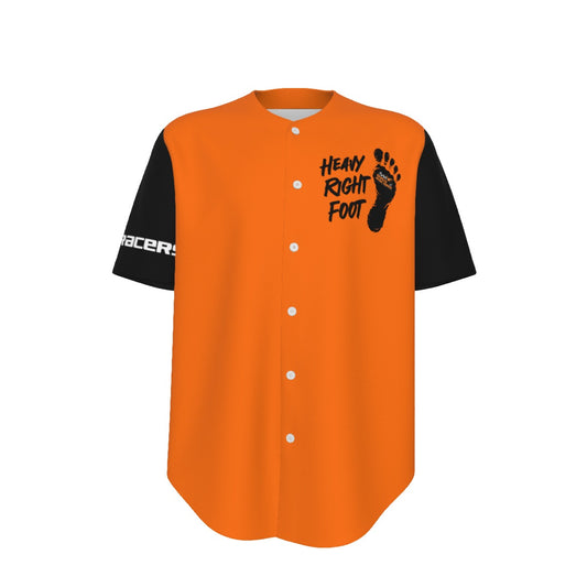 Heavy Right Foot Men's Short Sleeve Baseball Jersey