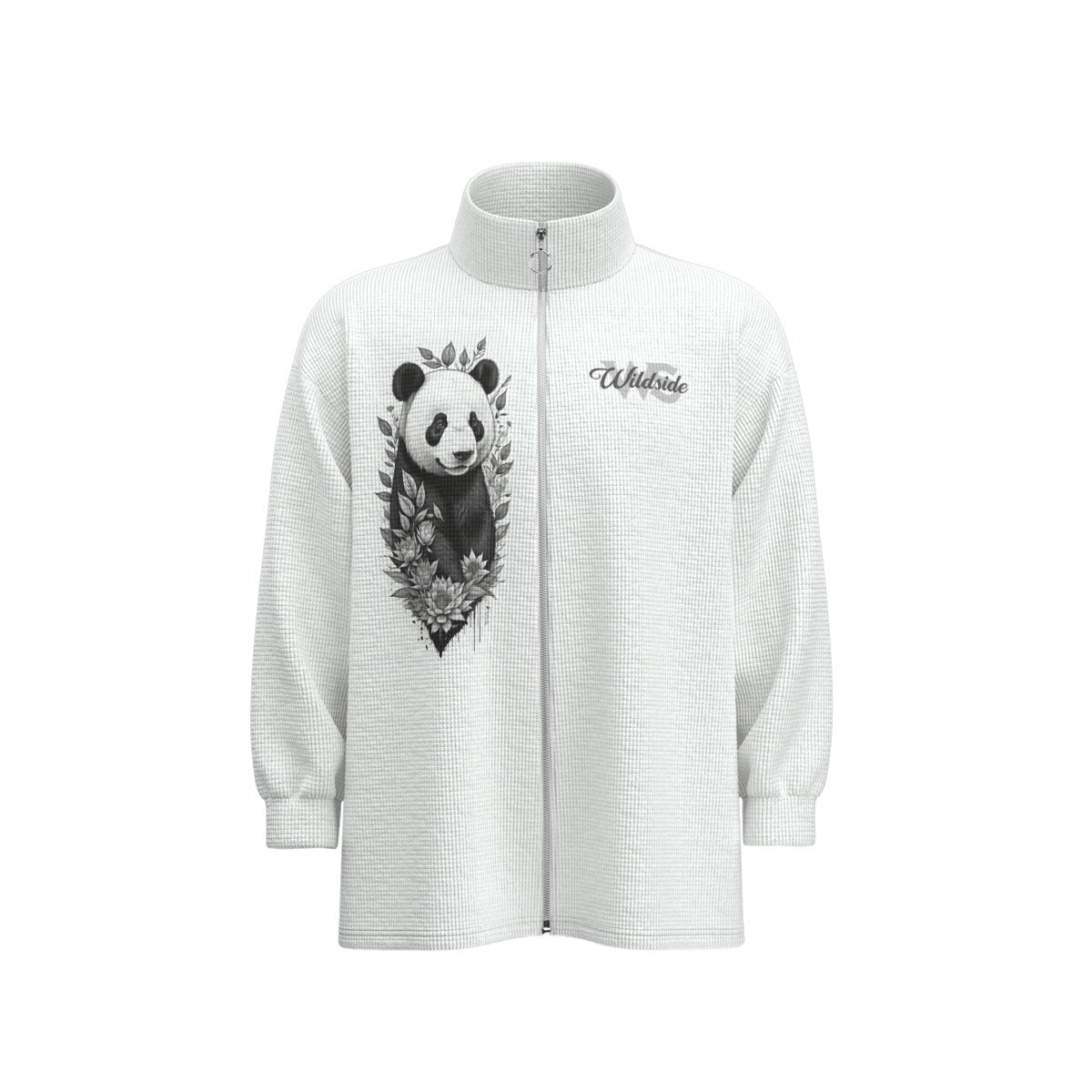 Panda Bear - Unisex Stand Collar Zipped Jacket