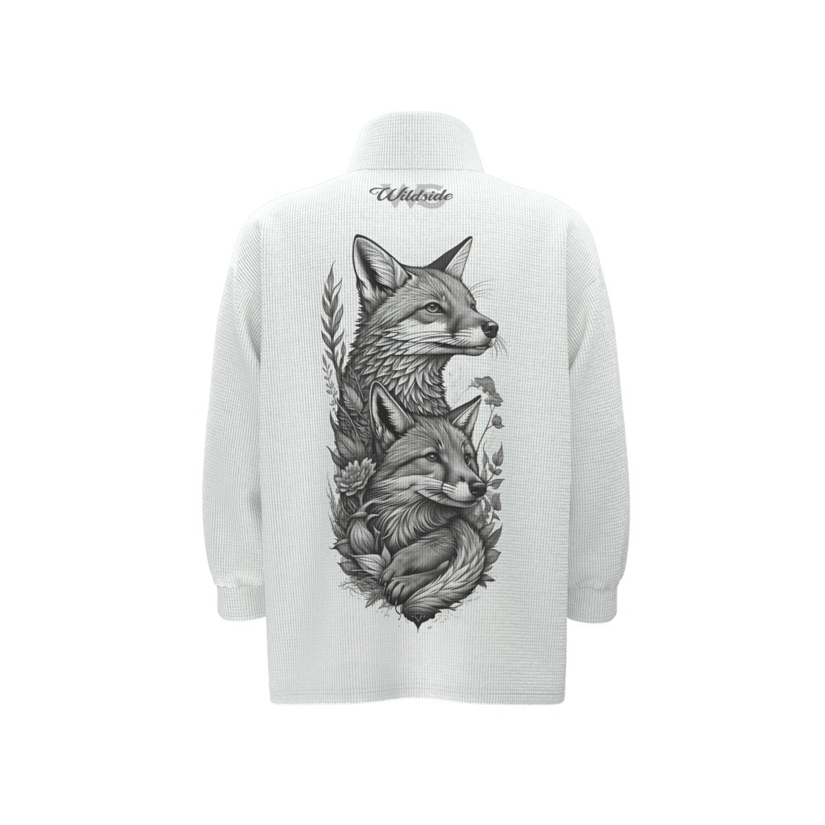 Fox - Unisex Stand Collar Zipped Jacket
