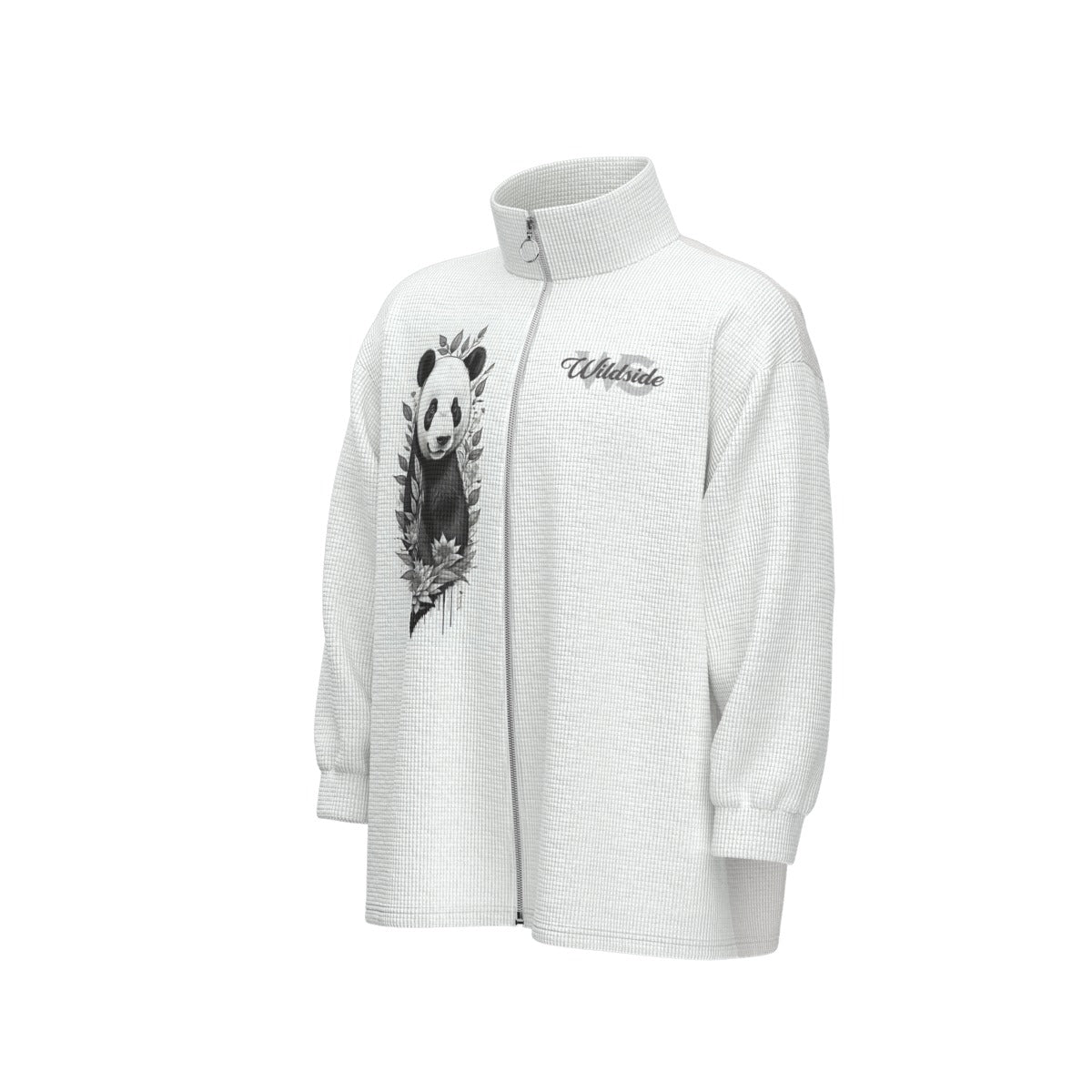 Panda Bear - Unisex Stand Collar Zipped Jacket