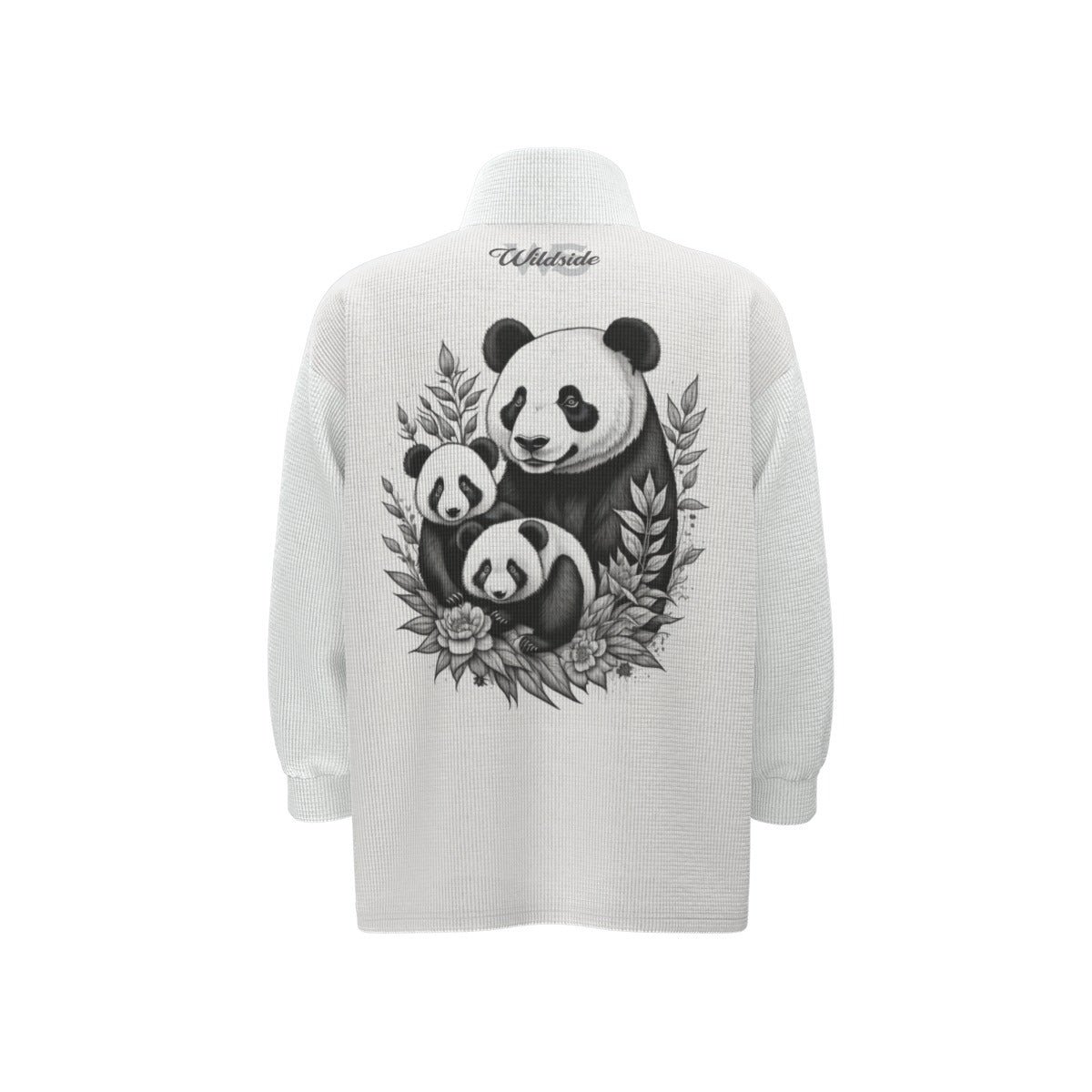 Panda Bear - Unisex Stand Collar Zipped Jacket
