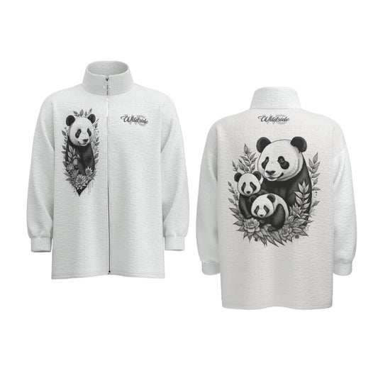 Panda Bear - Unisex Stand Collar Zipped Jacket