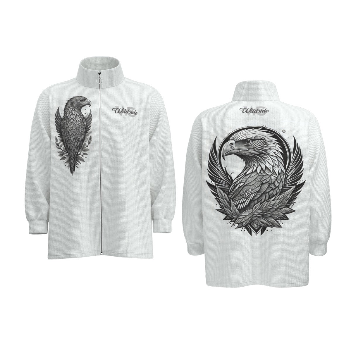 Eagle - Unisex Stand Collar Zipped Jacket